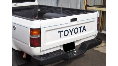 Spec-D Black Stainless Steel Rear Step Bumper Toyota Pickup 1989-1995                                     - SRB-PIK89BK-FS - Image 9