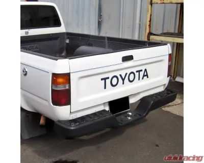 Spec-D Black Stainless Steel Rear Step Bumper Toyota Pickup 1989-1995 - SRB-PIK89BK-FS
