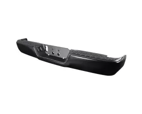 Spec-D Black Stainless Steel Factory Style Replacement Rear Step Bumper w/ License Lamps Dodge RAM 2009-2018