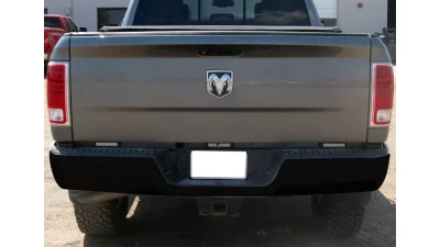 Spec-D Black Stainless Steel Replacement Factory Style Rear Step Bumper w/ License Lamps Dodge Ram 2009-2018                                     - SRB-RAM09SBK-FS - Image 4