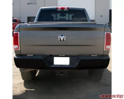 Spec-D Black Stainless Steel Factory Style Replacement Rear Step Bumper w/ License Lamps Dodge RAM 2009-2018 - SRB-RAM09SBK-FS