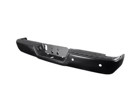Spec-D Black Stainless Steel Factory Style Replacement Rear Step Bumper w/ License Lamps & Sensor Holes Dodge RAM 2009-2018