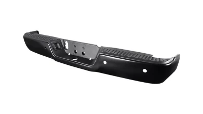 Spec-D Black Stainless Steel Factory Style Replacement Rear Step Bumper w/ License Lamp & Sensor Holes Dodge Ram 2009-2018                                     - SRB-RAM09SDBK-FS - Image 10