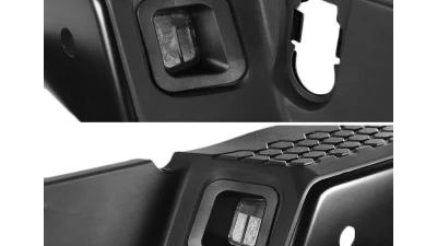 Spec-D Black Stainless Steel Factory Style Replacement Rear Step Bumper w/ License Lamp & Sensor Holes Dodge Ram 2009-2018                                     - SRB-RAM09SDBK-FS - Image 6