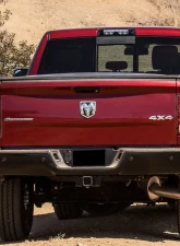 Spec-D Black Stainless Steel Factory Style Replacement Rear Step Bumper w/ License Lamps & Sensor Holes Dodge RAM 2009-2018                                     - SRB-RAM09SDBK-FS - Image 10