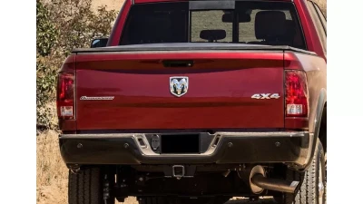 Spec-D Black Stainless Steel Factory Style Replacement Rear Step Bumper w/ License Lamp & Sensor Holes Dodge Ram 2009-2018                                     - SRB-RAM09SDBK-FS - Image 10