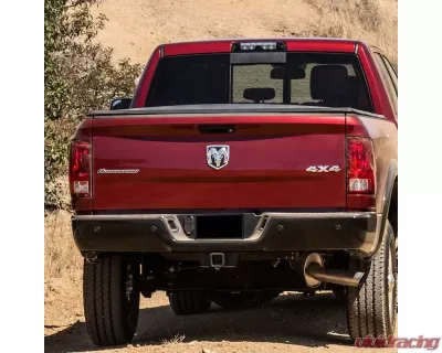 Spec-D Black Stainless Steel Factory Style Replacement Rear Step Bumper w/ License Lamps & Sensor Holes Dodge RAM 2009-2018 - SRB-RAM09SDBK-FS