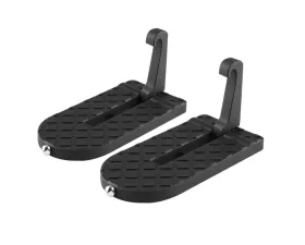 Spec-D Universal Black 2pc Aluminum Alloy Car Metal Door Step