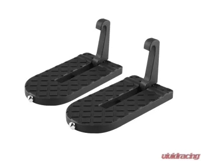 Spec-D Universal Black 2pc Aluminum Alloy Car Metal Door Step - SSB-UNV1001X2