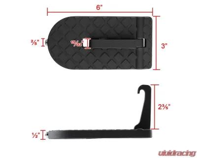 Spec-D Universal Black 2pc Aluminum Alloy Car Metal Door Step - SSB-UNV1001X2