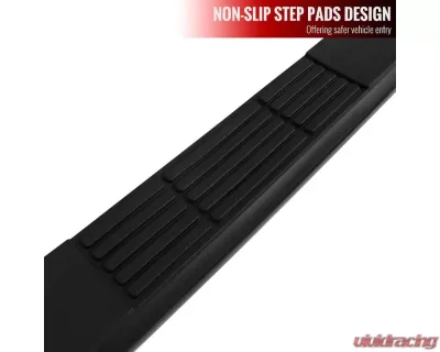 Spec-D 3" Black Stainless Steel Side Step Nerf Bars Ford F-150 Super Crew Cab 2009-2014 - SSB3-F15009CCBK-WB