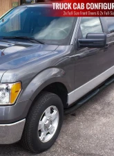 Spec-D 3" Black Stainless Steel Side Step Nerf Bars Ford F-150 Super Crew Cab 2009-2014                                     - SSB3-F15009CCBK-WB - Image 8