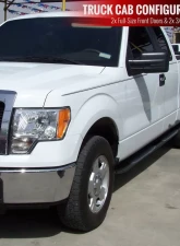 Spec-D 3" Black Stainless Steel Side Step Nerf Bars Ford F-150 Super Cab 2009-2014                                     - SSB3-F15009SCBK-WB - Image 9