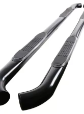 Spec-D 3" Black Stainless Steel Side Step Nerf Bars Ford F-Series Super Crew Cab 2015-2021                                     - SSB3-F15015CCBK-WB - Image 2
