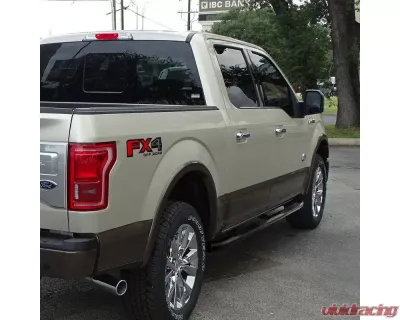 Spec-D 3" Black Stainless Steel Side Step Nerf Bars Ford F-Series Super Crew Cab 2015-2021 - SSB3-F15015CCBK-WB
