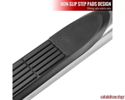 Spec-D 3" Chrome Stainless Steel Side Step Nerf Bars Ford F-Series Super Crew Cab 2015-2021 - SSB3-F15015CCS2-WB