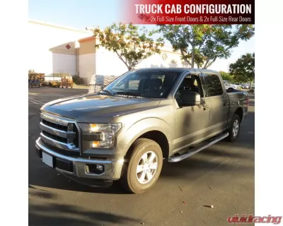 Spec-D 3" Chrome Stainless Steel Side Step Nerf Bars Ford F-Series Super Crew Cab 2015-2021 - SSB3-F15015CCS2-WB