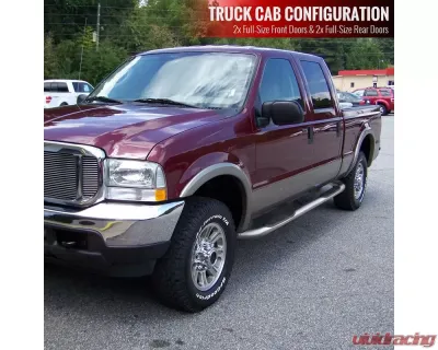 Spec-D 3" Chrome Stainless Steel Side Step Nerf Bars Ford F-Series Super Crew Cab 1999-2016 - SSB3-F25099CCS2-WB