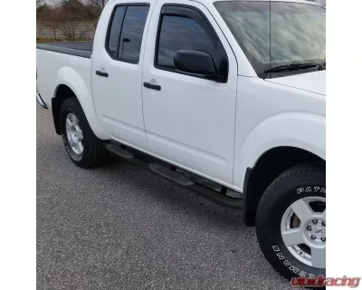 Spec-D 3" Black Stainless Steel Side Step Nerf Bars Nissan Frontier Crew Cab 2005-2020 - SSB3-FRO05CCBK-WB