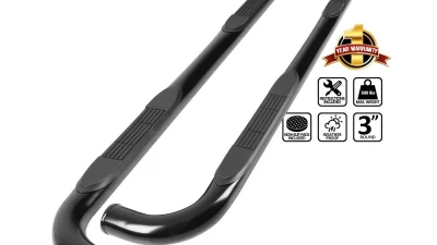 Spec-D 3" Black Stainless Steel Side Step Nerf Bars Toyota Highlander 2020-2021                                     - SSB3-HLDR20BK-WB - Image 9