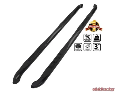 Spec-D 3" Black Side Step Nerf Barss/Running Boards Chevrolet | GMC 2021-2022 - SSB3-TAH21BK-WB