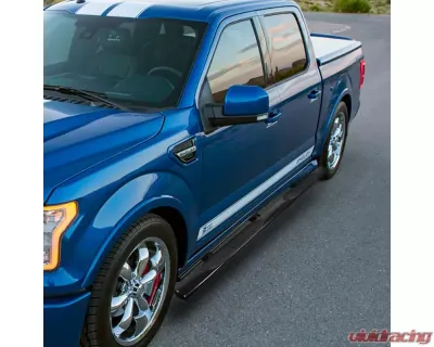 Spec-D 4" Black Stainless Steel Side Step Nerf Bars Ford F-Series Crew/Super Crew Cab 2015-2021 - SSB4-F15015CCBK-WB