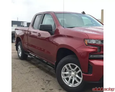 Spec-D 4" Black Stainless Steel Side Step Nerf Bars Chevrolet | GMC Double Cab 2019-2021 - SSB4-SIV1915DCBK-WB