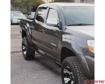Spec-D 4" Black Stainless Steel Side Step Nerf Bars Toyota Tacoma Double Cab 2005-2021 - SSB4-TAC05DCBK-WB