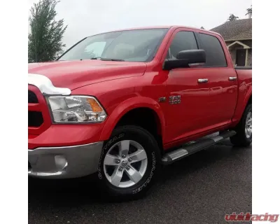 Spec-D 5" Wide Aluminum Side Step Nerf Bars w/ Stainless Steel Trim Covers Dodge RAM Crew Cab 2009-2021 - SSB5SB-RAM09CCSS-WB