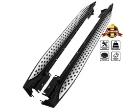 Spec-D Black Coated Silver Aluminum Side Step Rail Nerf Barss/Running Boards Mercedes Benz W164 ML-Class 2006-2011