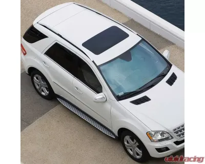 Spec-D Black Coated Silver Aluminum Side Step Rail Nerf Barss/Running Boards Mercedes Benz W164 ML-Class 2006-2011 - SSBOE-W16406-LN