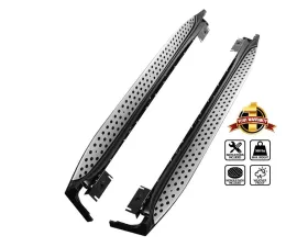 Spec-D Black Coated Silver Aluminum Side Step Rail Nerf Barss/Running Boards Mercedes Benz X164 GL-Class 2007-2012
