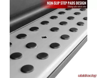 Spec-D Black Coated Silver Aluminum Side Step Rail Nerf Barss/Running Boards Mercedes Benz X164 GL-Class 2007-2012 - SSBOE-X16407-LN