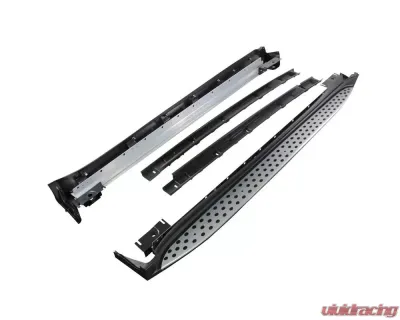Spec-D Black Coated Silver Aluminum Side Step Rail Nerf Barss/Running Boards Mercedes Benz X164 GL-Class 2007-2012 - SSBOE-X16407-LN