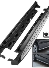 Spec-D Black Coated Silver Aluminum Side Step Rail Nerf Barss/Running Boards Mercedes Benz X166 GL | GLS-Class 2013-2018                                     - SSBOE-X16613-LN - Image 10