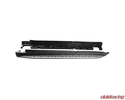 Spec-D Black Coated Silver Aluminum Side Step Rail Nerf Barss/Running Boards Mercedes Benz X166 GL | GLS-Class 2013-2018 - SSBOE-X16613-LN