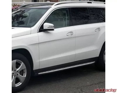 Spec-D Black Coated Silver Aluminum Side Step Rail Nerf Barss/Running Boards Mercedes Benz X166 GL | GLS-Class 2013-2018 - SSBOE-X16613-LN
