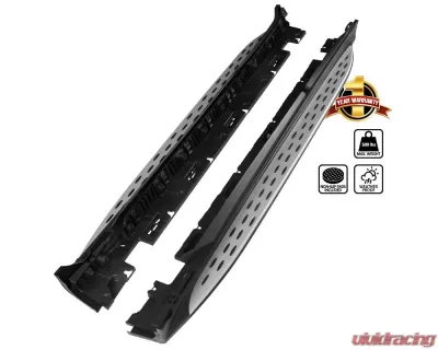 Spec-D Black Coated Silver Aluminum Side Step Rail Nerf Barss/Running Boards Mercedes Benz X253 GLC-Class 2016-2020 - SSBOE-X25316-LN