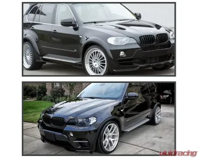 Spec-D Aluminum Side Step Rail Nerf Bars Running Boards BMW X5 E70 2007-2012 - SSBOE-X507-NB