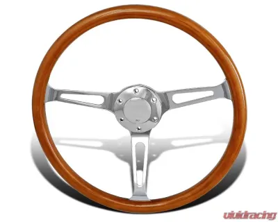 Spec-D 380mm 3-Spoke Wood Composite Steering Wheel - SW-W-112