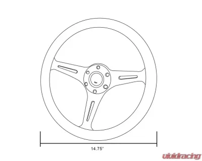 Spec-D 380mm 3-Spoke Wood Composite Steering Wheel - SW-W-112