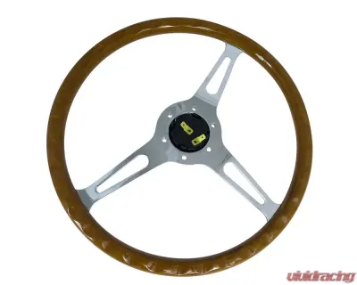 Spec-D 380mm 3-Spoke Wood Composite Steering Wheel - SW-W-112