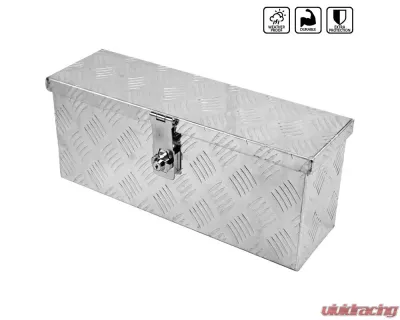 Spec-D Universal 20" Silver Aluminum Heavy Duty Truck Tool Box w/ Lock & Keys - TBOX-ALM01
