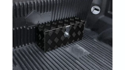 Spec-D Universal 20" Heavy Duty Black Aluminum Truck Tool Box w/ Lock & Keys                                     - TBOX-ALM01BK - Image 3