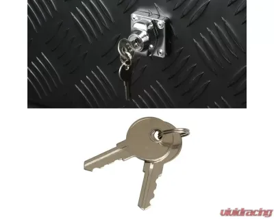 Spec-D Universal 20" Heavy Duty Black Aluminum Truck Tool Box w/ Lock & Keys - TBOX-ALM01BK