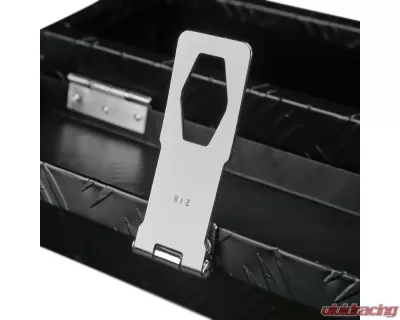 Spec-D Universal 20" Heavy Duty Black Aluminum Truck Tool Box w/ Lock & Keys - TBOX-ALM01BK