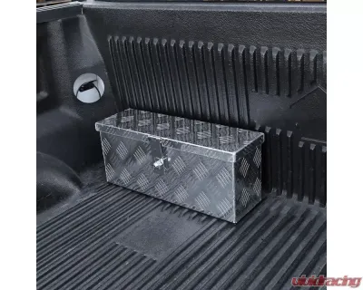 Spec-D Universal 20" Silver Aluminum Heavy Duty Truck Tool Box w/ Lock & Keys - TBOX-ALM01
