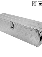 Spec-D Universal 31" Silver Aluminum Heavy Duty Truck Tool Box w/ Side Handles, Lock & Keys                                     - TBOX-ALM03 - Image 10