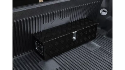 Spec-D Universal 31" Heavy Duty Black Aluminum Tool Box w/ Side Handles, Lock, & Keys                                     - TBOX-ALM03BK - Image 3