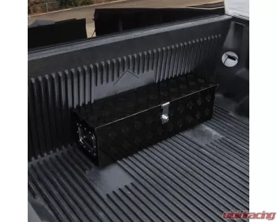 Spec-D Universal 31" Heavy Duty Black Aluminum Tool Box w/ Side Handles, Lock, & Keys - TBOX-ALM03BK